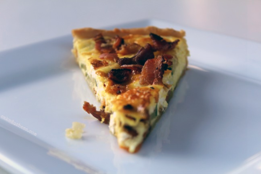 BACON, SWEET PEPPER AND GOATS CHEESE TART