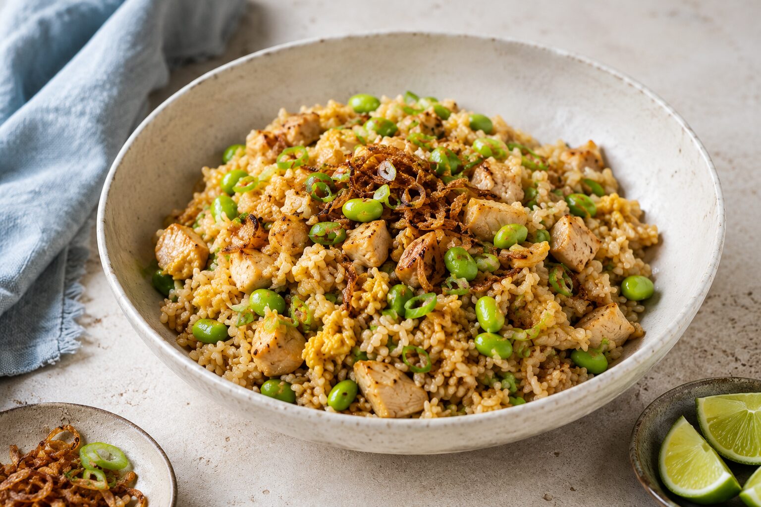 Chicken Ghee Fried Rice with Crispy Eschalots