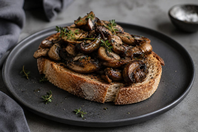 Black Garlic Mushroom Toast