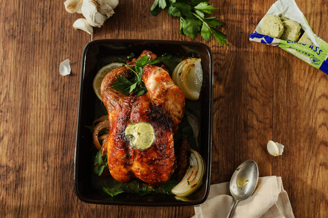 Herb & Garlic Butter Roast Chicken